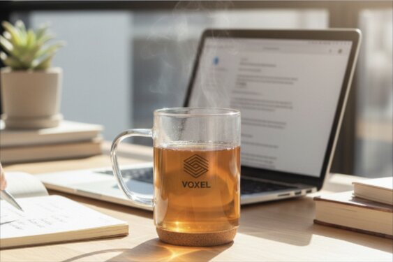 Voxel: theeglazen voor de kantine op kantoor