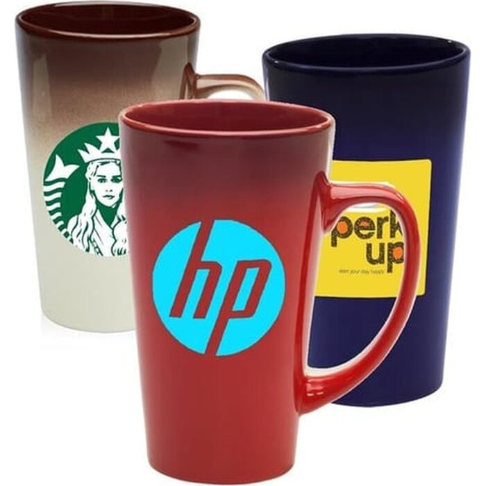 latte mokken met logo