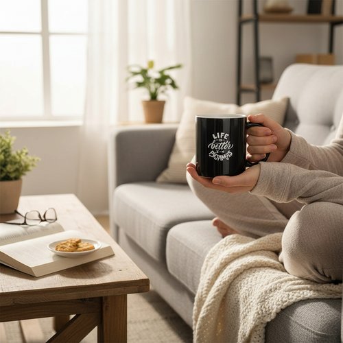 Kitty Mug Mok Zwart 350 ml