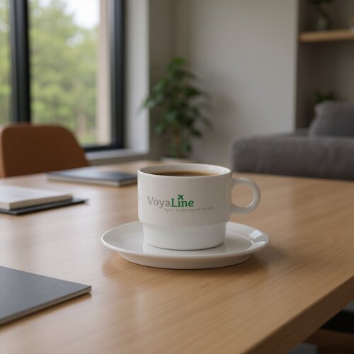 Kop & schotel driehoek Satellite Wit 180 ml