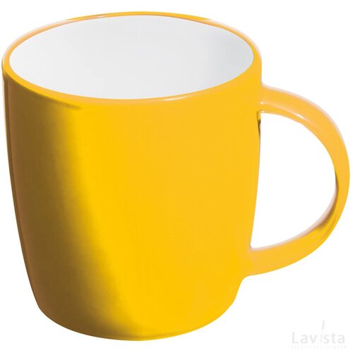 Koffiekopje in leuke kleuren Geel