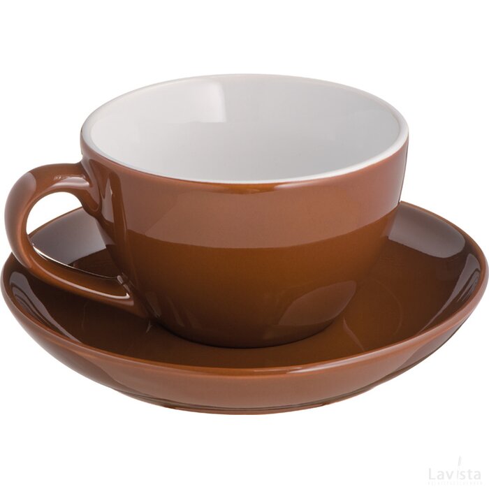 Cappucino kopje keramiek | 200 ml bruin