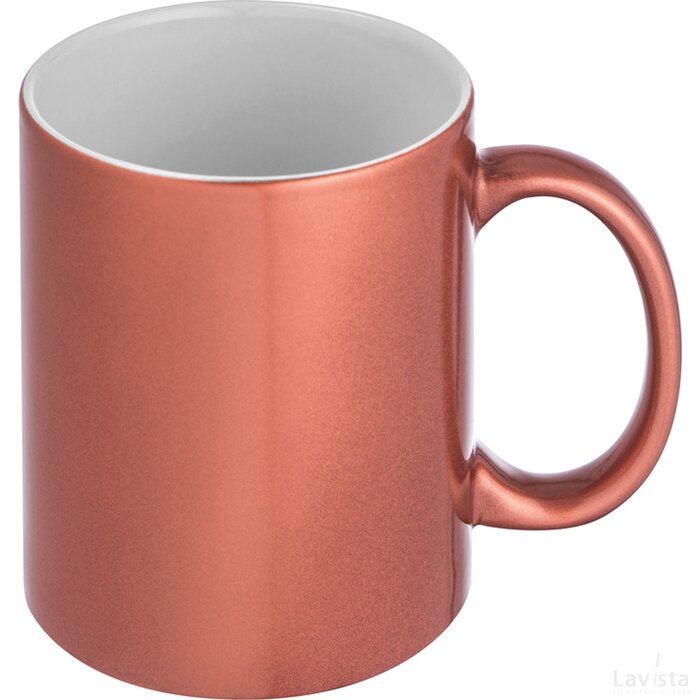 Metallic glanzende koffiemok Trebbin koper