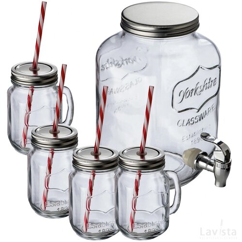 Glazen drinkset Vacha transparant