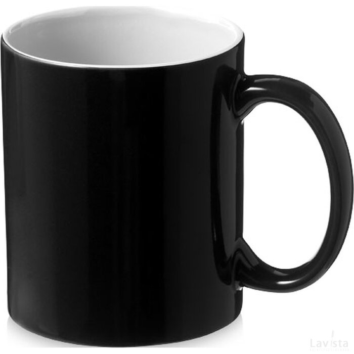 Java mok Wit,Zwart Wit, Zwart