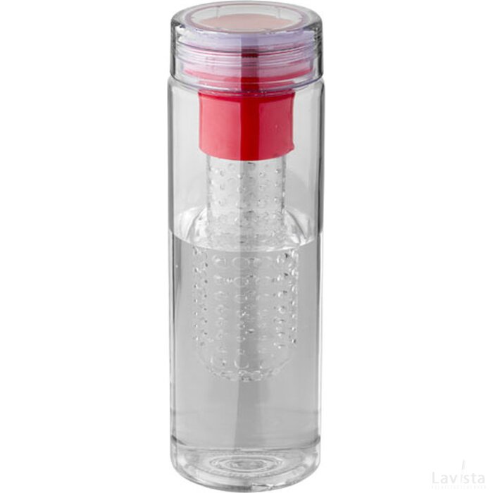 Fruiton infuser drinkfles Transparant,Rood