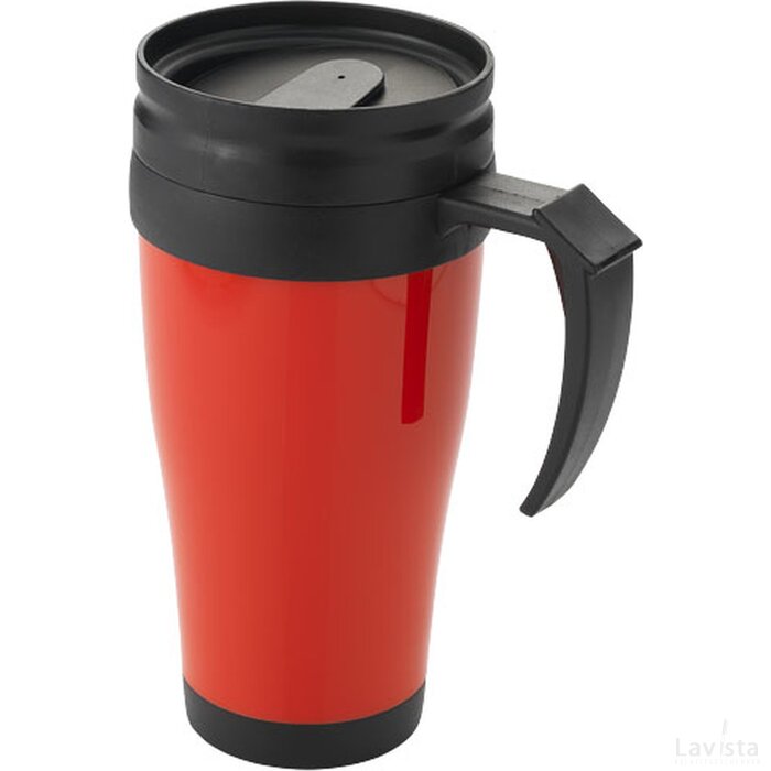 Daytona geïsoleerde thermosbeker Rood, Zwart