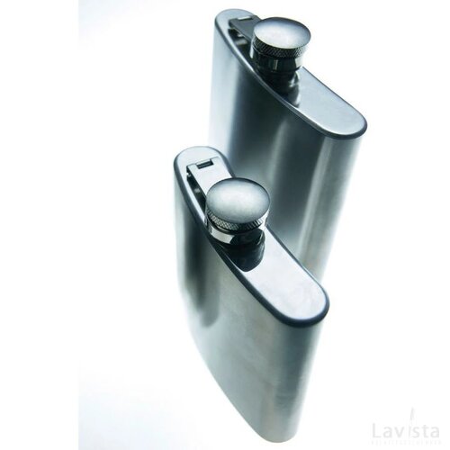 Heupfles Ziva grijs silvergrey zilvergrijs