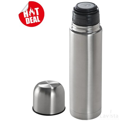 Dubbelwandige RVS - 0,5 L Ruhland grijs silvergrey zilvergrijs