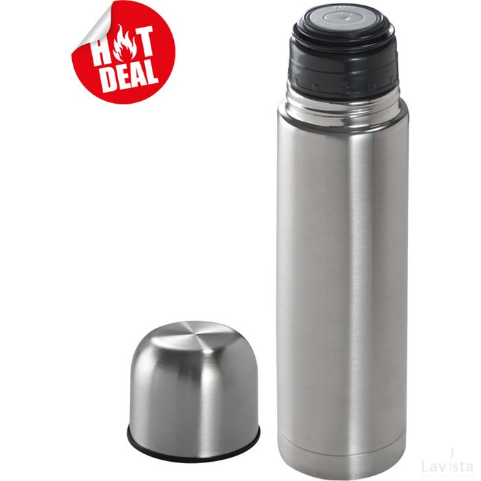 Dubbelwandige RVS - 0,5 L Ruhland grijs silvergrey zilvergrijs