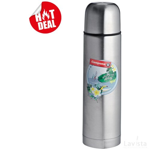 Dubbelwandige RVS - 0,5 L Ruhland grijs silvergrey zilvergrijs
