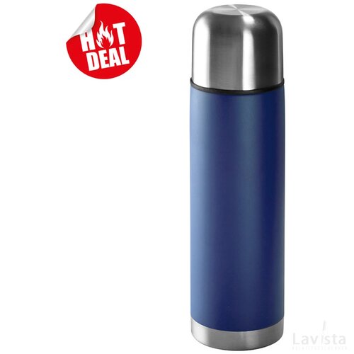 RVS isoleerkan- 0,5L Saalburg blauw
