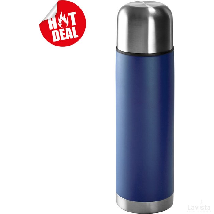 RVS isoleerkan- 0,5L Saalburg blauw