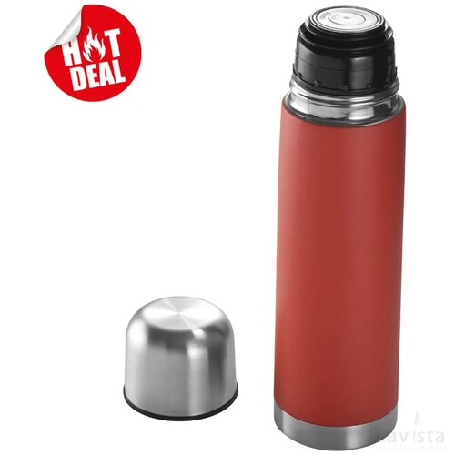 RVS isoleerkan- 0,5L Saalburg rood