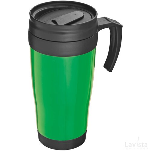 Kunststof drinkbeker met afsluitbare deksel- 0,4L Sandau groen