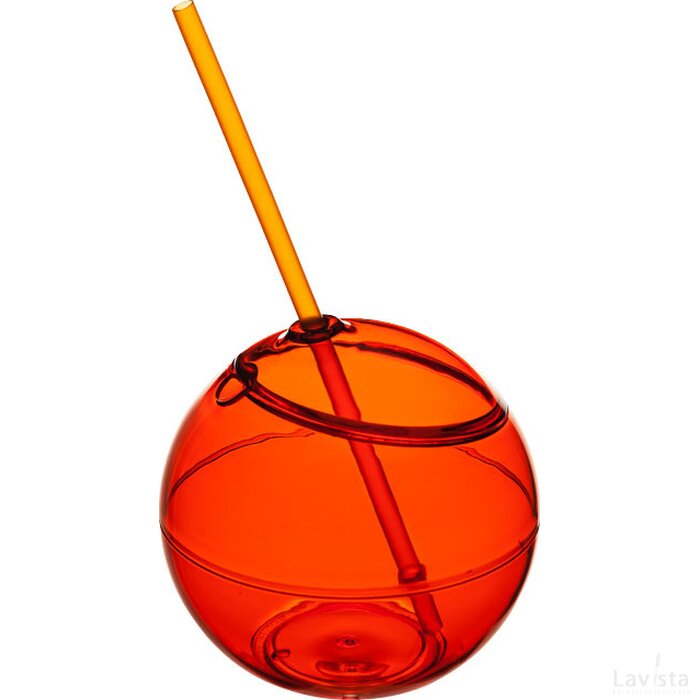 Fiesta bal met rietje Oranje