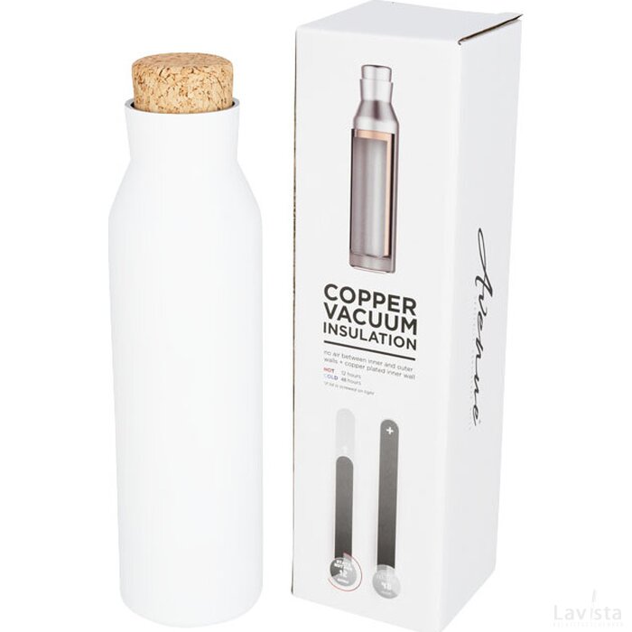 Norse 590 ml koper vacuüm geïsoleerde fles wit Wit