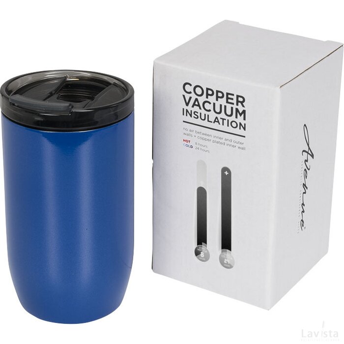 Lagom 380 ml koper vacuüm geïsoleerde drinkbeker blauw Blauw