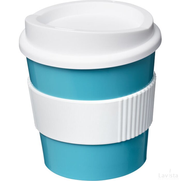 Americano® primo 250 ml beker met grip aqua blauw Aqua blauw, Wit Aqua blauw/Wit