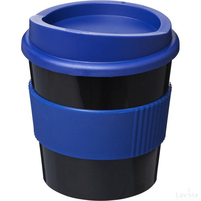 Americano® primo 250 ml beker met grip Zwart,blauw Zwart, Blauw Zwart/Blauw