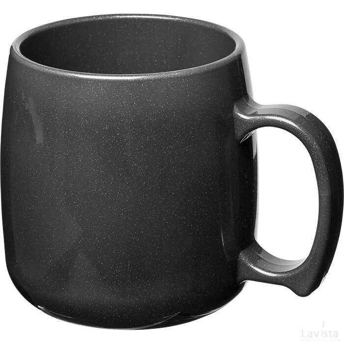 Classic 300 ml kunststof mok Midnight Black Middernacht zwart