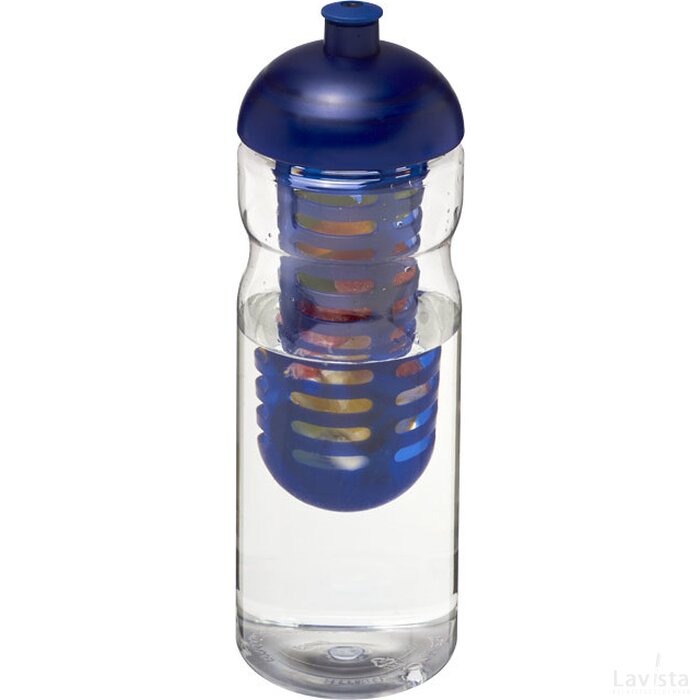 H2O Base® 650 ml bidon en infuser met koepeldeksel Transparant,blauw Transparant, Blauw