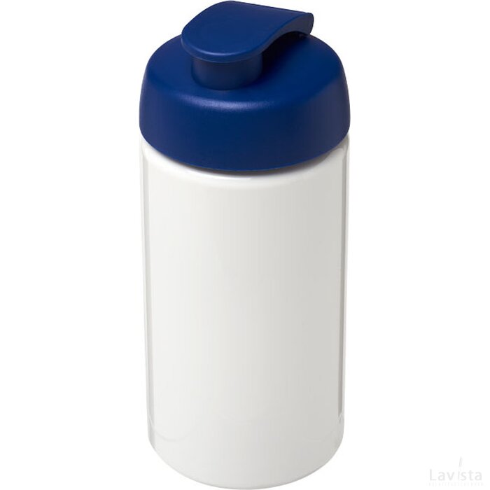 H2O Bop® 500 ml sportfles met flipcapdeksel Wit,blauw Wit, Blauw