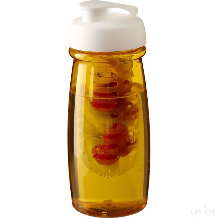 H2O Pulse® 600 ml sportfles en infuser Geel, Wit Geel/Wit