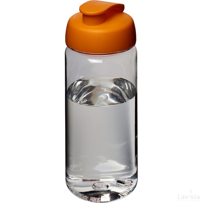 H2O Octave Tritan™ 600 ml sportfles met flipcapdeksel Transparant,Oranje Transparant, Oranje