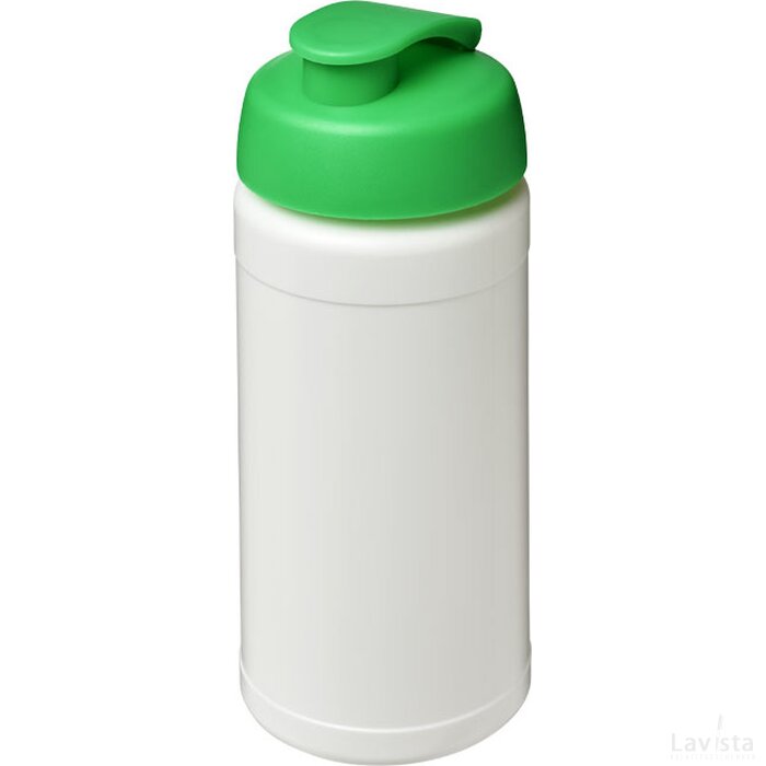 Baseline® Plus 500 ml sportfles met flipcapdeksel Wit,Groen Wit, Groen Wit/Groen