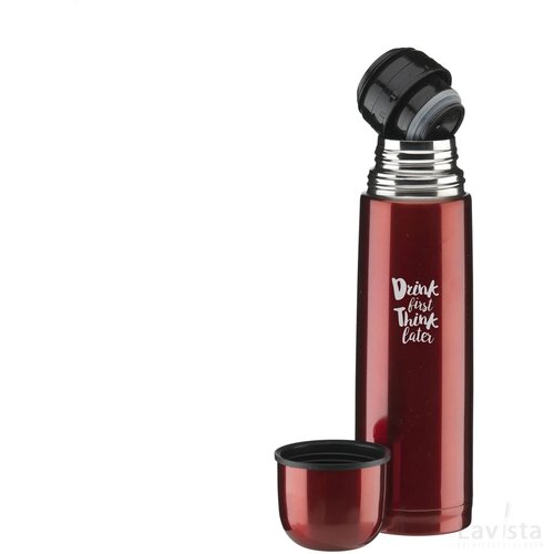 Thermocolour Thermosfles Metallic Rood