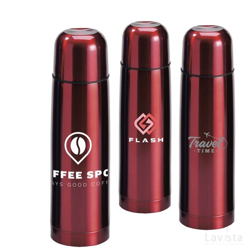 Thermocolour Thermosfles Metallic Rood
