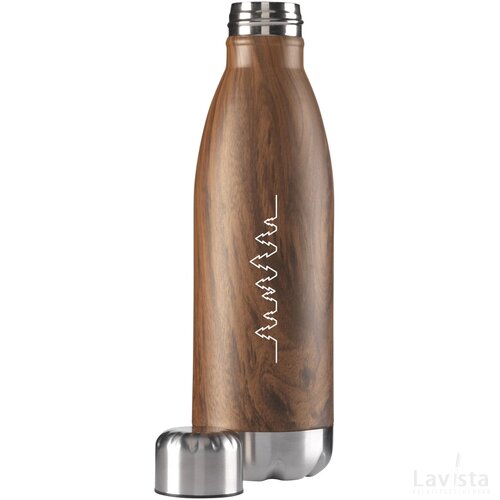 Topflask Wood 500 Ml Drinkfles Bruin