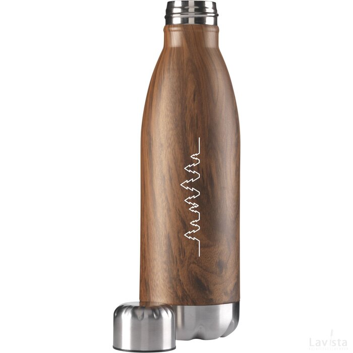 Topflask Wood 500 Ml Drinkfles Bruin