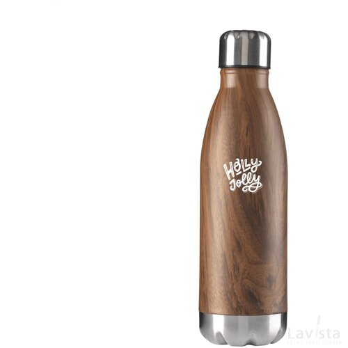 Topflask Wood 500 Ml Drinkfles Bruin