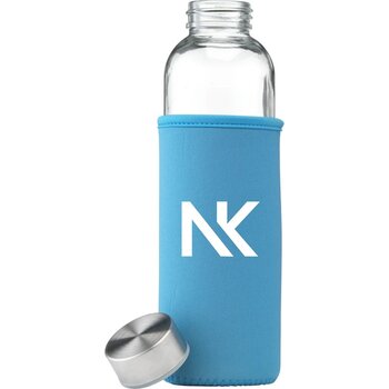 Senga Glass Drinkfles Lichtblauw