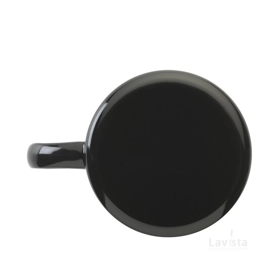 Retro Emaille Mok Zwart/Wit