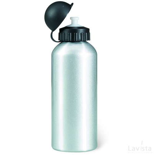 Metalen bidon 600 ml Biscing mat zilver