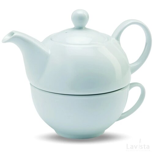 Theepot met kopje Tea time wit