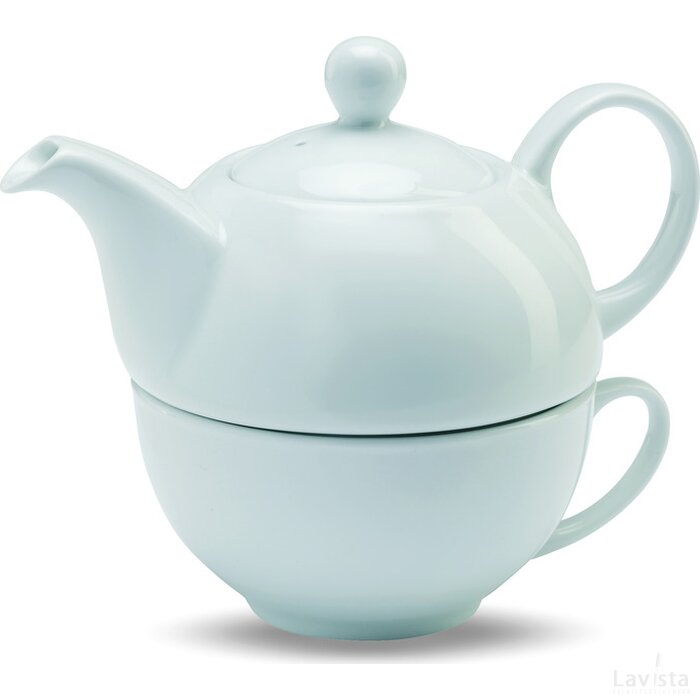 Theepot met kopje Tea time wit