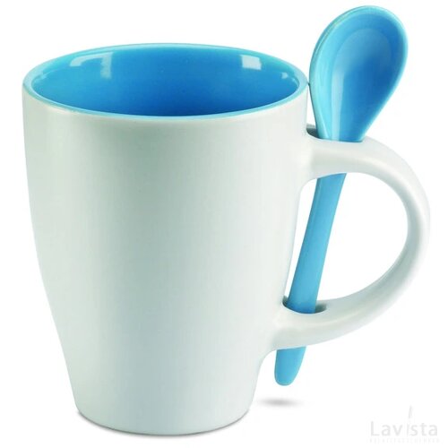 Mok met bijpassende lepel Blauw