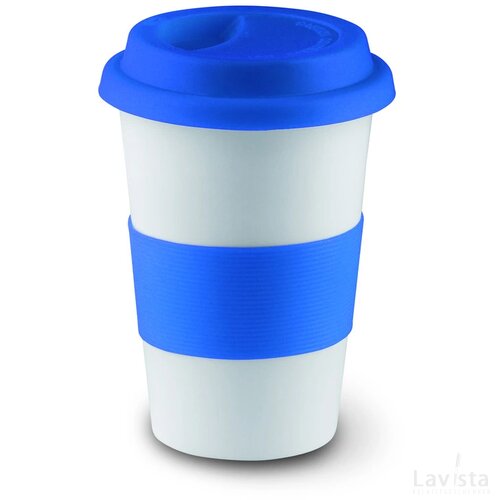 Mok met siliconen details Tribeca blauw