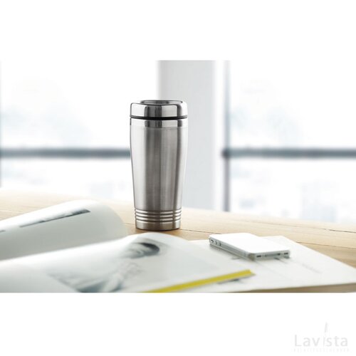 RVS reisbeker (400 ml) Zilver
