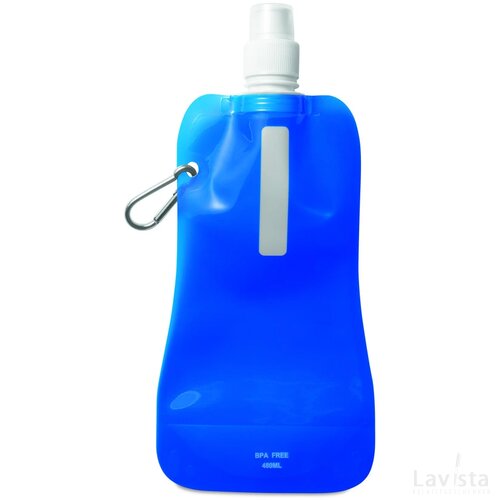 Opvouwbare drinkfles Gates transparant blauw