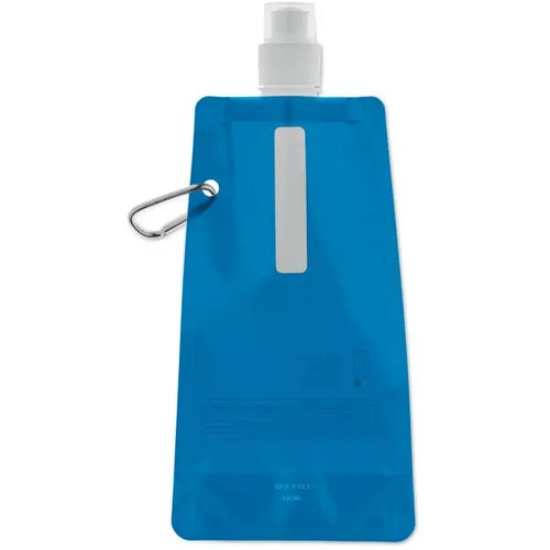 Opvouwbare drinkfles Gates transparant blauw