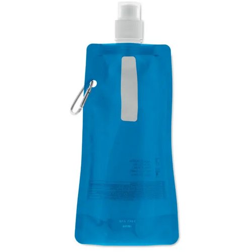 Opvouwbare drinkfles Gates transparant blauw