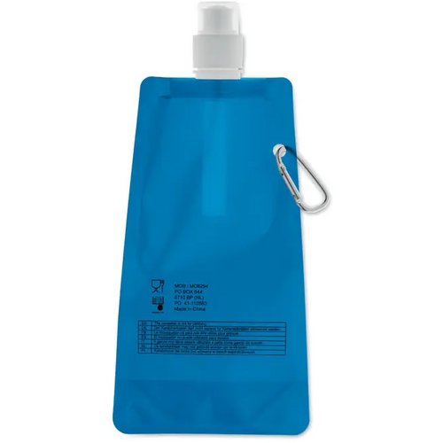 Opvouwbare drinkfles Gates transparant blauw