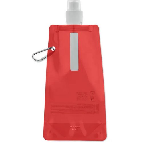 Opvouwbare drinkfles Gates transparant rood