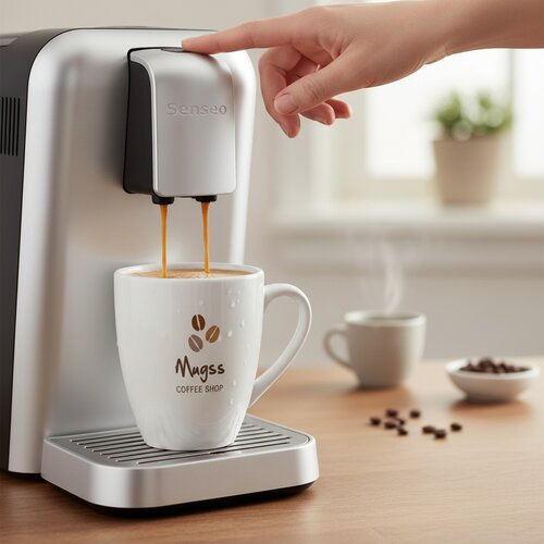 Geglazuurde mok Sensa Wit 160 ml