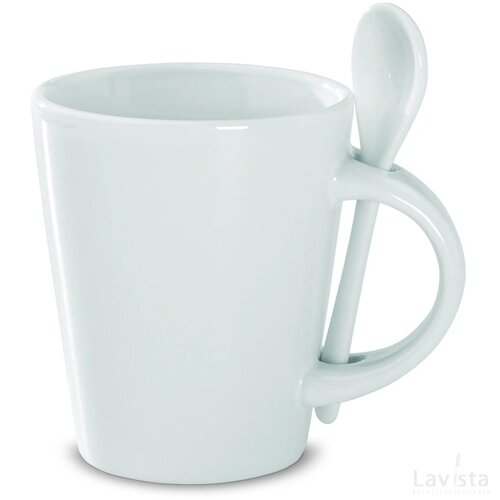 Sublimatie mok met lepel Wit